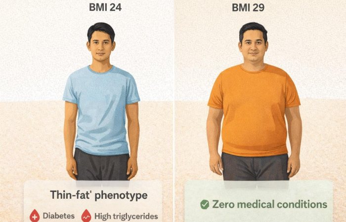 thin fat indian bmi visceral fat