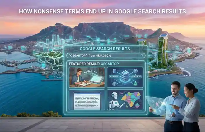 how nonsense terms end up in google search results