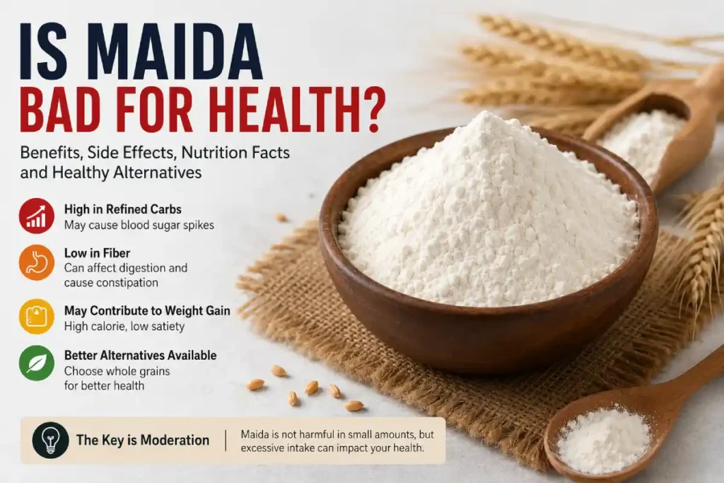 is maida bad for health: Benefits, Risks, Nutrition & Healthier Alternatives